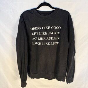 LA/TC Black Distressed Graphic Sweatshirt